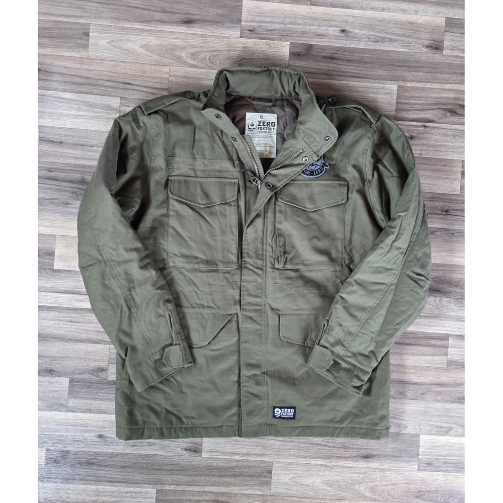 Zero Foxtrot M65 Field Jacket Mens XL Olive Cotton Camo Lined Military Gorpcore